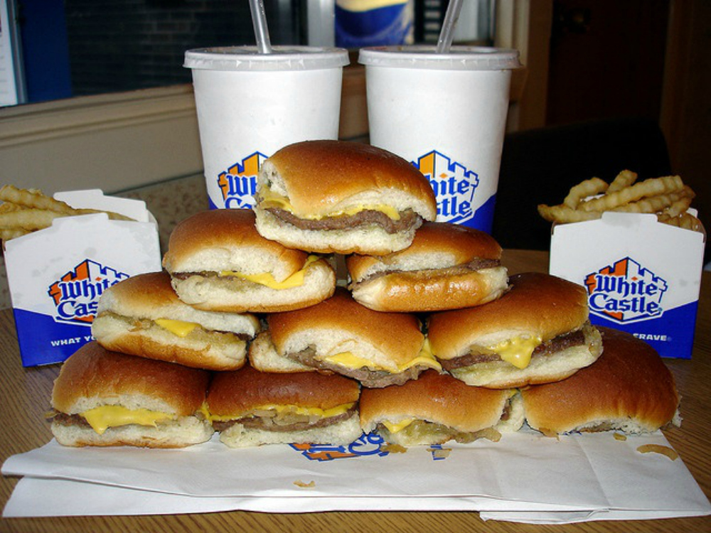 Pinterest Just in case you were wondering how small the burgers were, here are some drinks for scale.